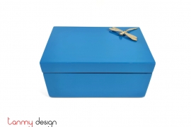 Blue rectangular lacquer box attached with dragonfly 11*17*H8 cm